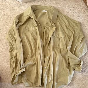 Relaxed Fit Olive Green women’s oversized blouse